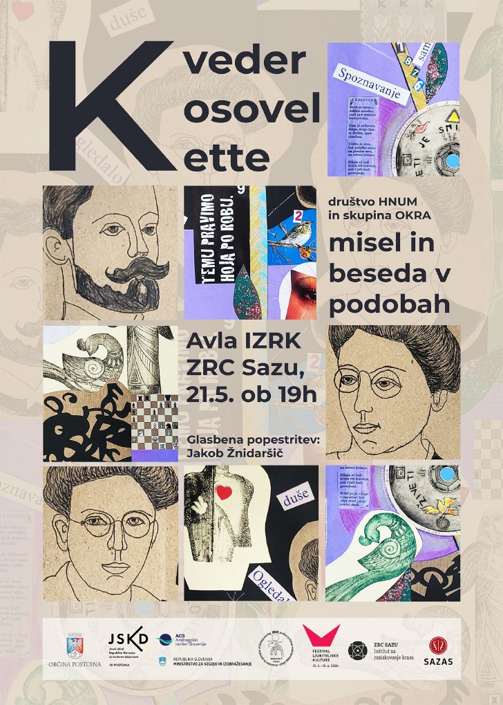Otvoritev likovne razstave Misel in beseda v podobah: Kveder Kosovel Kette