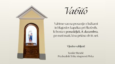 Blagoslov kapelice pri Škofovih