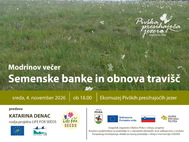 MODRINOV VEČER: Semenske banke in obnova travnikov