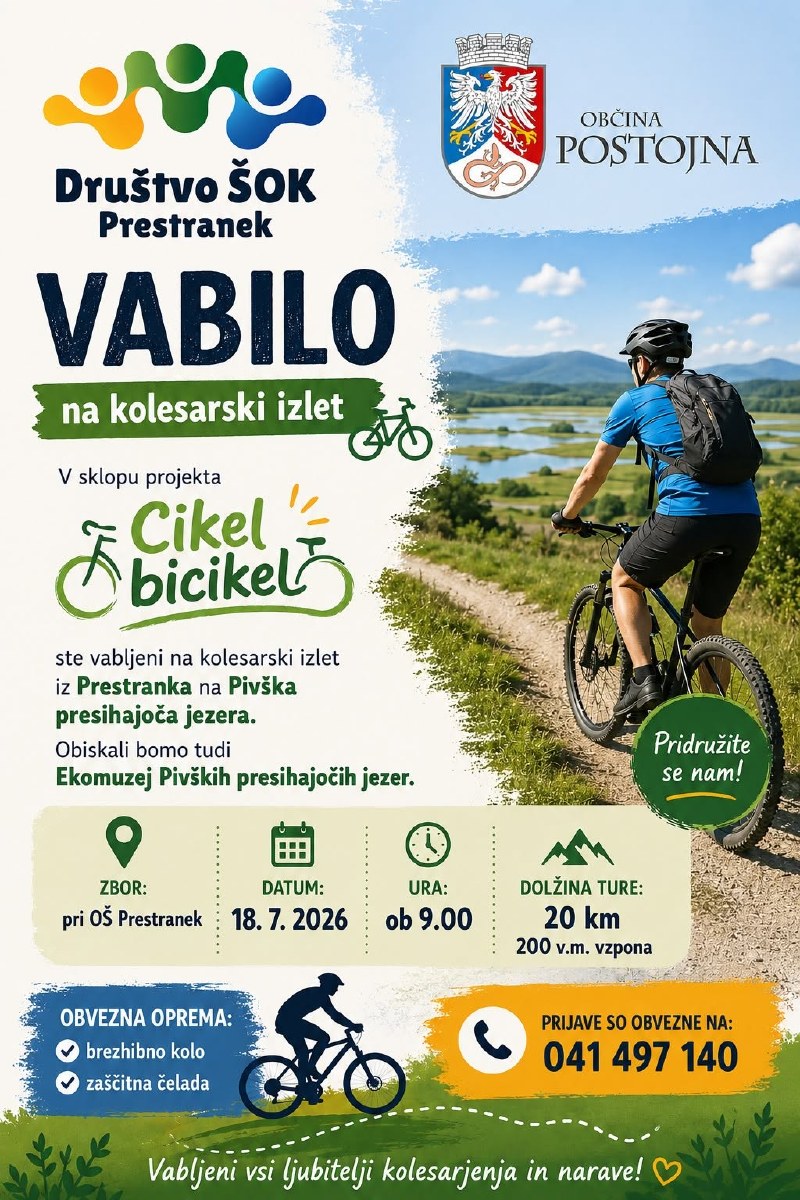 Kolesarski izlet na presihajoča jezera