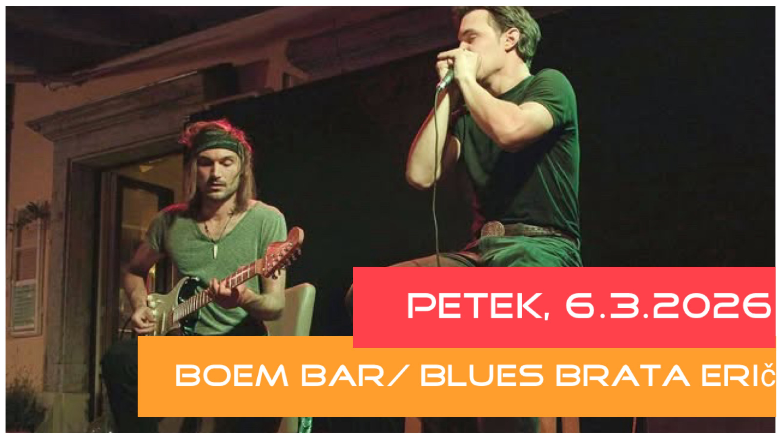 Blues brata Erič / rock'n'roll energija, blues ritmi in poskočen country