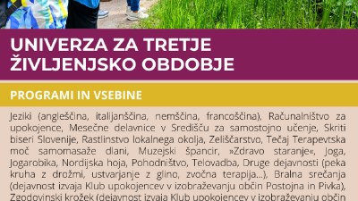Vpis v novo izobraževalno leto na Univerzi za tretje življenjsko obdobje