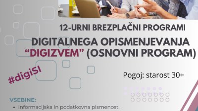Osnovni program digitalnega opismenjevanja 'DigiZvem' v Postojni