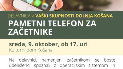 Brezplačna delavnica: Pametni telefon za začetnike