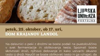Delavnica v KS Landol: Peka kruha z drožmi
