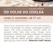 Delavnica v VS Dolnja Košana: Od volne do izdelka