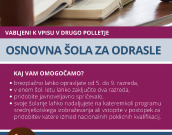 Vpis v Osnovno šolo za odrasle (pomladanski rok)