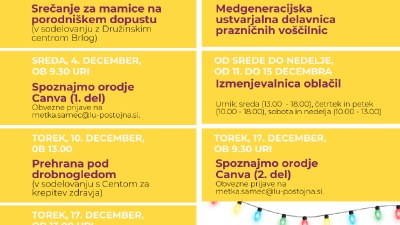 Medgeneracijska ustvarjalna delavnica prazničnih voščilnic