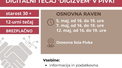 Digitalni tečaj Digizvem v Pivki
