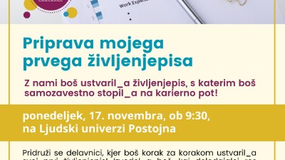Priprava mojega prvega življenjepisa