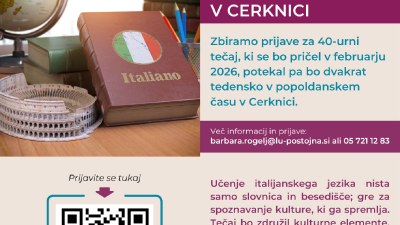 Začetni tečaj italijanskega jezika v Cerknici