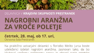 Delavnica v KS Prestranek: Nagrobni aranžma za vroče poletje