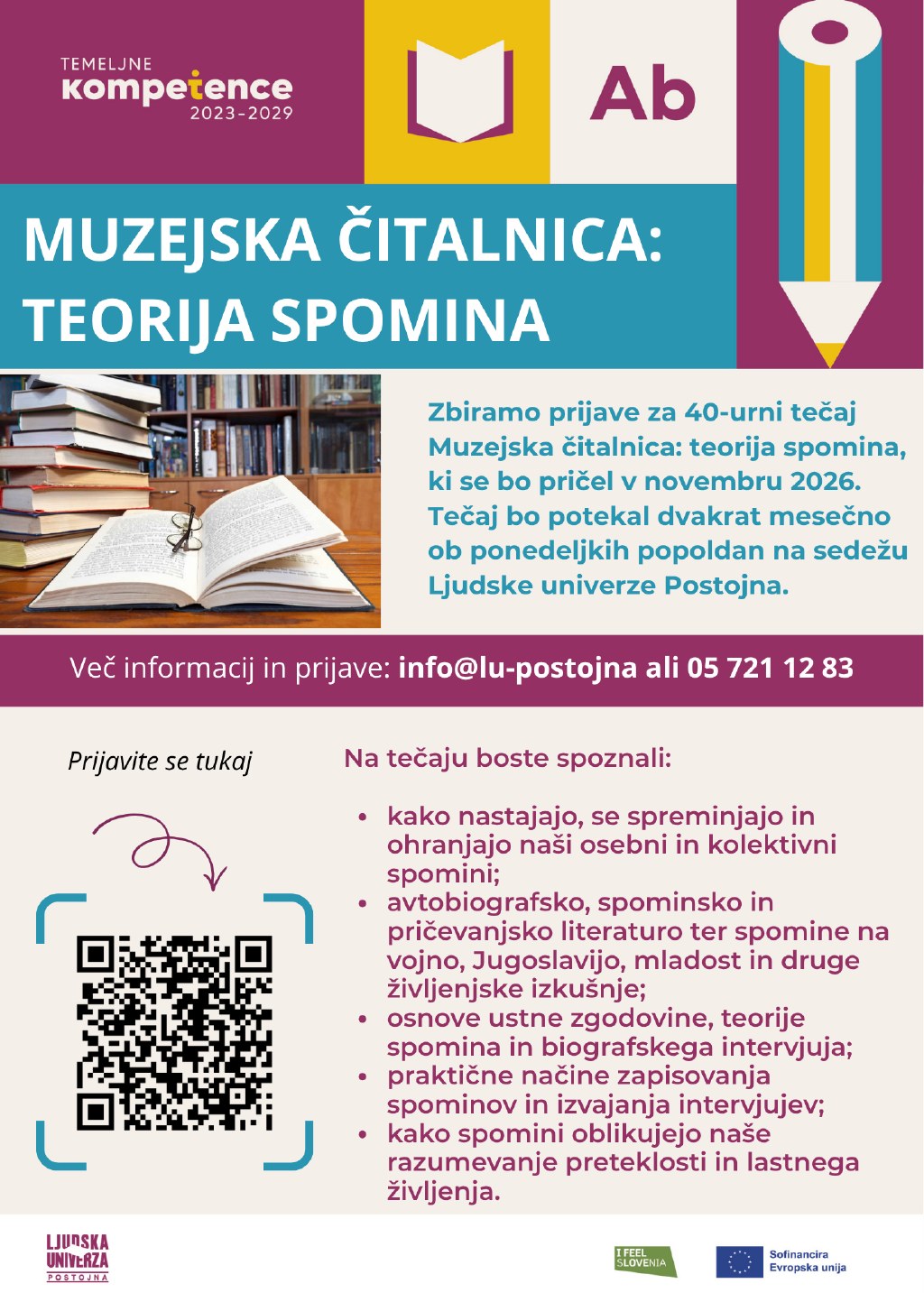 Čítárna muzea kurzu: Teorie paměti