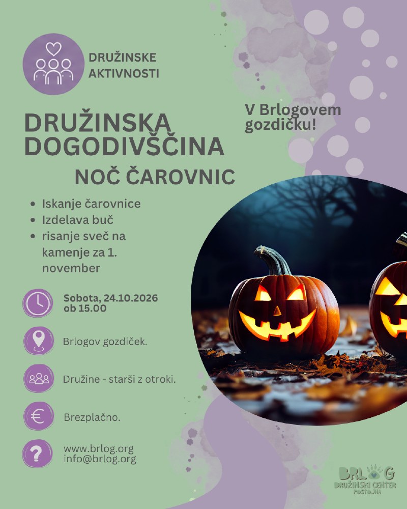 Družinska dogodivščina - noč čarovnic