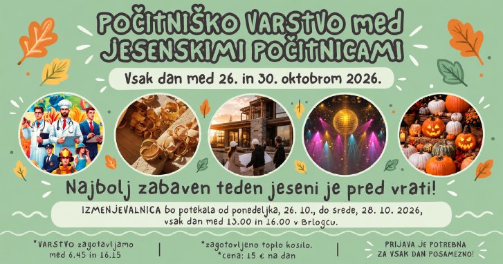 Jesenske počitnice v brlogu