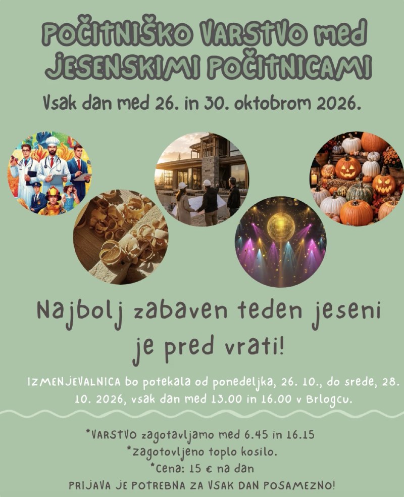 Jesenske počitnice v brlogu