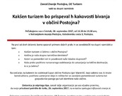 Kakšen turizem bo prispeval h kakovosti bivanja v občini Postojna?