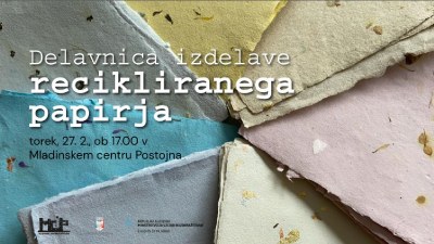 Delavnica izdelave recikliranega papirja Delavnica izdelave recikliranega papirja